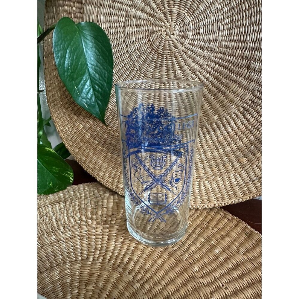 Vintage Ithaca College Crest Glass
